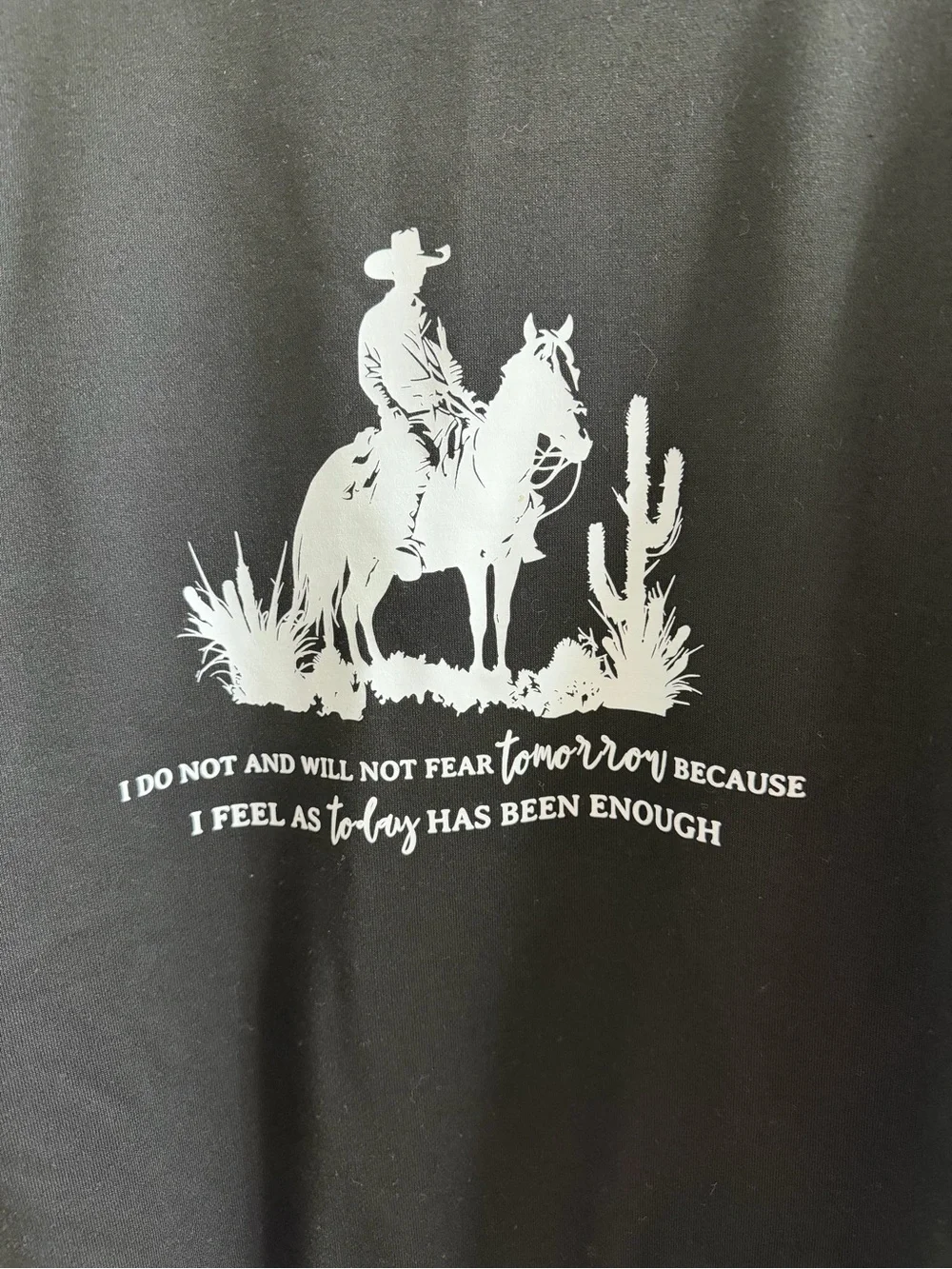Zach Bryan Tour Cowboy Horse Black Crewneck Sweatshirt Large L